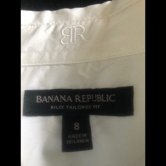 Banana Republic White Sleeveless Fitted Button Down Shirt - Picture 3 of 5